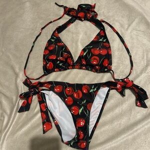 Cherry Print Bikini Set